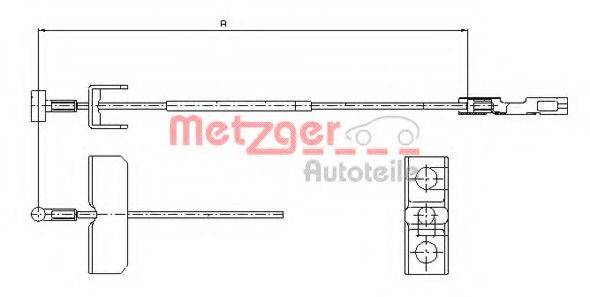 METZGER 116803 Трос, стоянкова гальмівна система