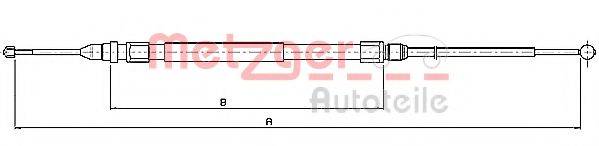 METZGER 104235 Трос, стоянкова гальмівна система