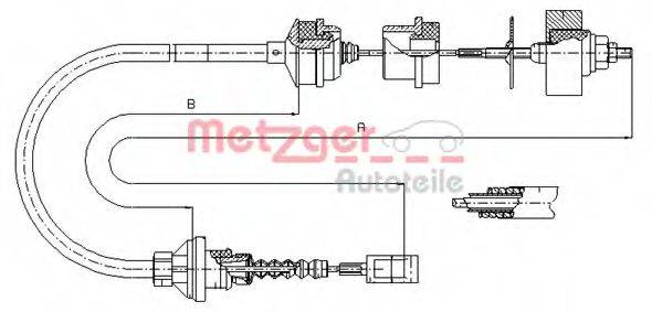 METZGER 11723 Трос, управління зчепленням