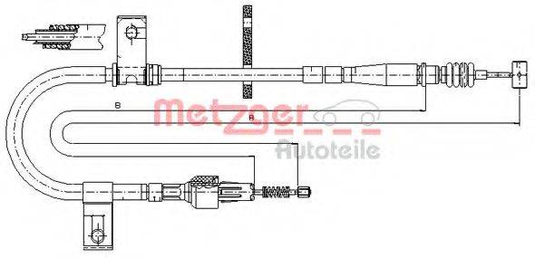 METZGER 175040 Трос, стоянкова гальмівна система