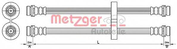 METZGER 4110312 Гальмівний шланг