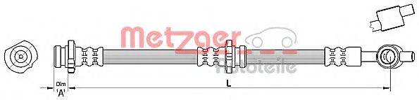 METZGER 4110387 Гальмівний шланг