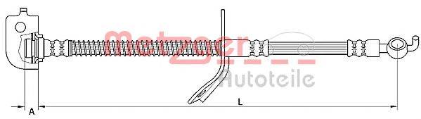 METZGER 4110736 Гальмівний шланг