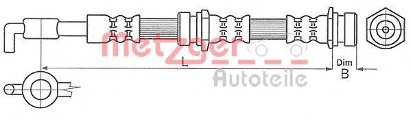 METZGER 4114057 Гальмівний шланг