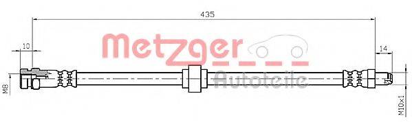 METZGER 4114661 Гальмівний шланг