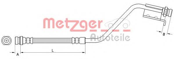 METZGER 4110825 Гальмівний шланг