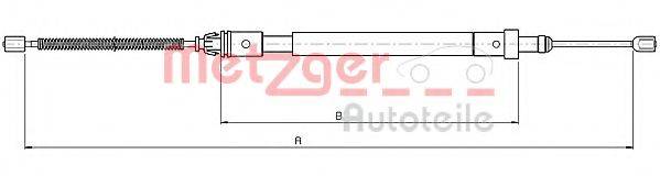 METZGER 104576 Трос, стоянкова гальмівна система