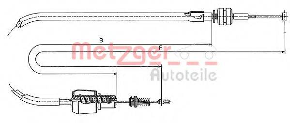 METZGER 111247 Тросик газу