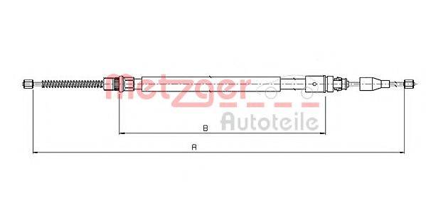 METZGER 106774 Трос, стоянкова гальмівна система