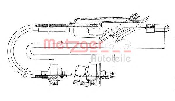 METZGER 113011 Трос, управління зчепленням