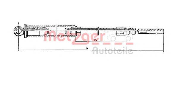 METZGER 12512 Трос, стоянкова гальмівна система