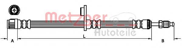 METZGER 4110749 Гальмівний шланг