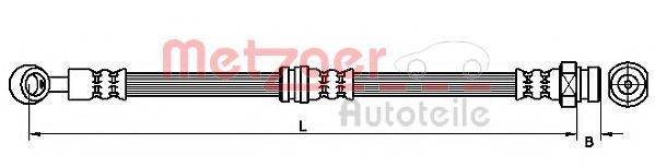 METZGER 4110410 Гальмівний шланг