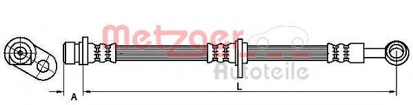 METZGER 4110655 Гальмівний шланг