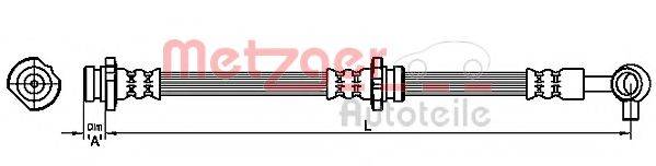 METZGER 4110860 Гальмівний шланг