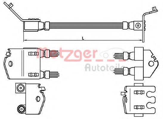 METZGER 4112543 Гальмівний шланг