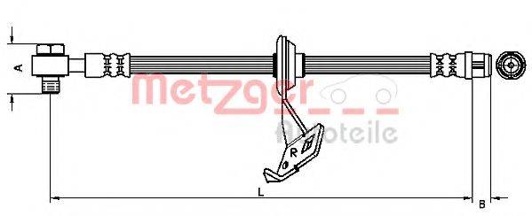 METZGER 4116207 Гальмівний шланг