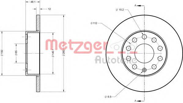 METZGER 6110030 гальмівний диск