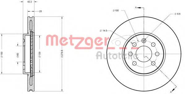 METZGER 6110193 гальмівний диск