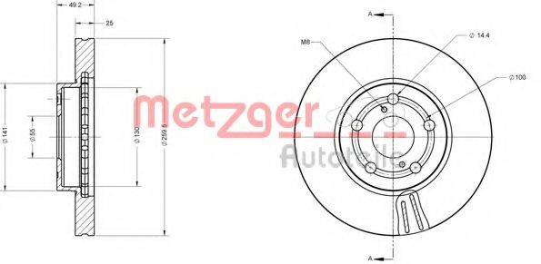 METZGER 6110280 гальмівний диск