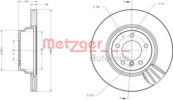 METZGER 6110401 гальмівний диск