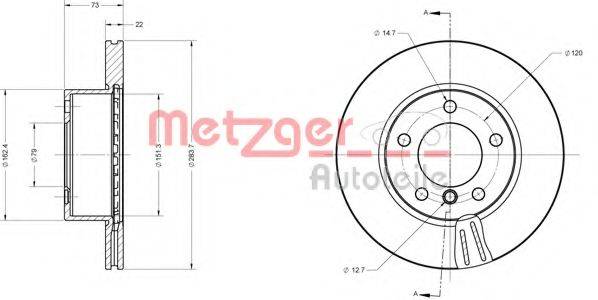 METZGER 6110595 гальмівний диск