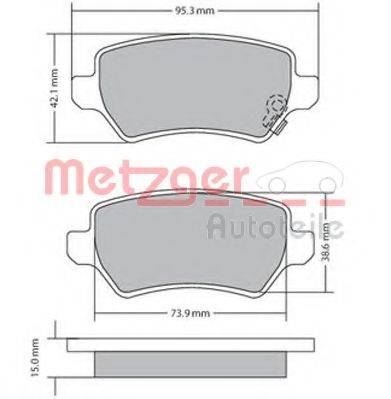 METZGER 1170004 Комплект гальмівних колодок, дискове гальмо