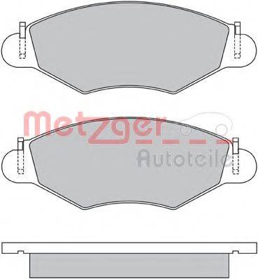 METZGER 1170059 Комплект гальмівних колодок, дискове гальмо