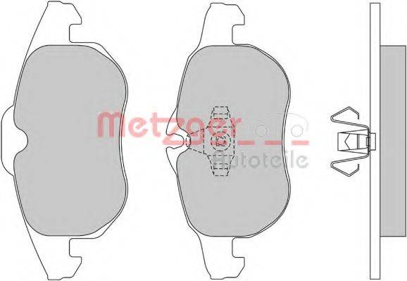 METZGER 1170100 Комплект гальмівних колодок, дискове гальмо