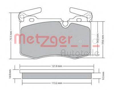 METZGER 1170483 Комплект гальмівних колодок, дискове гальмо