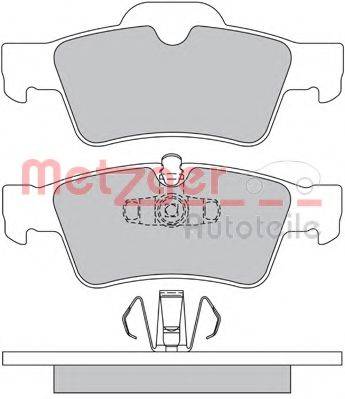 METZGER 1170345 Комплект гальмівних колодок, дискове гальмо