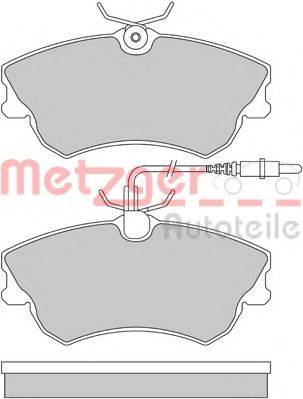 METZGER 1170456 Комплект гальмівних колодок, дискове гальмо