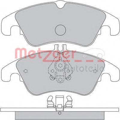 METZGER 1170509 Комплект гальмівних колодок, дискове гальмо