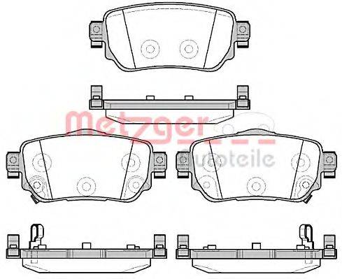 METZGER 1170802 Комплект гальмівних колодок, дискове гальмо