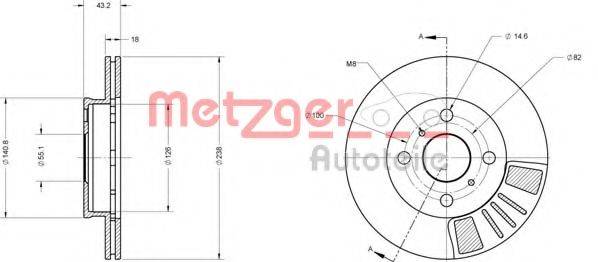 METZGER 6110269 гальмівний диск