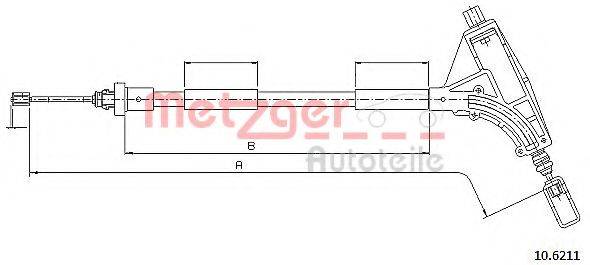 METZGER 106211 Трос, стоянкова гальмівна система