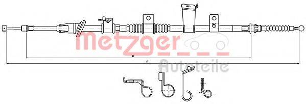 METZGER 172300 Трос, стоянкова гальмівна система