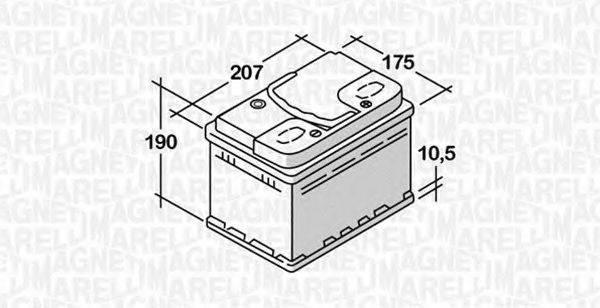 MAGNETI MARELLI 068050045010 Стартерна акумуляторна батарея; Стартерна акумуляторна батарея