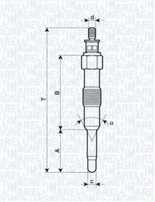 MAGNETI MARELLI 062581201304 Свічка розжарювання