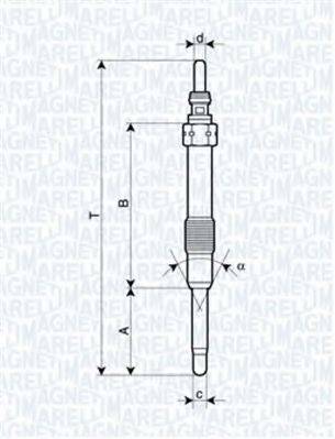 MAGNETI MARELLI 062900053304 Свічка розжарювання