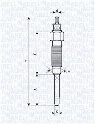 MAGNETI MARELLI 062900065304 Свічка розжарювання