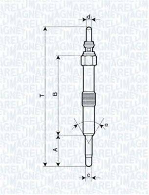 MAGNETI MARELLI 062900067304 Свічка розжарювання