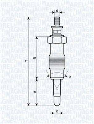 MAGNETI MARELLI 062580704304 Свічка розжарювання