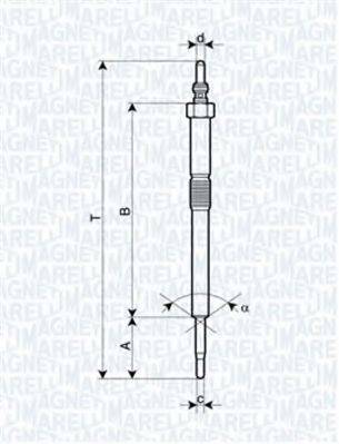 MAGNETI MARELLI 062900082304 Свічка розжарювання