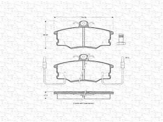 MAGNETI MARELLI 363702160178 Комплект гальмівних колодок, дискове гальмо