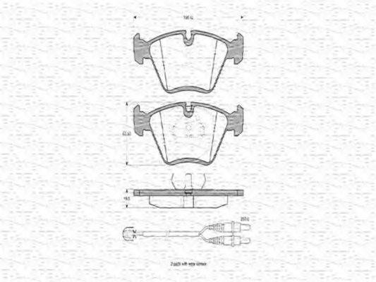 MAGNETI MARELLI 363702160261 Комплект гальмівних колодок, дискове гальмо