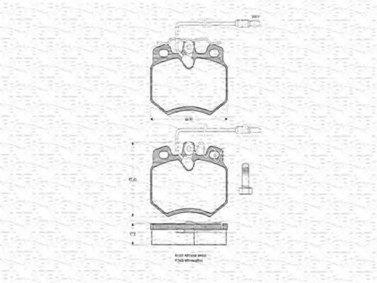 MAGNETI MARELLI 363702160299 Комплект гальмівних колодок, дискове гальмо