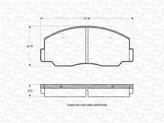 MAGNETI MARELLI 363702160559 Комплект гальмівних колодок, дискове гальмо