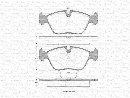 MAGNETI MARELLI 363702160594 Комплект гальмівних колодок, дискове гальмо