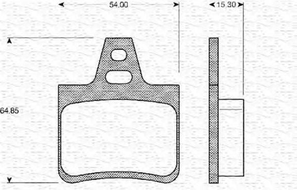 MAGNETI MARELLI 363702161066 Комплект гальмівних колодок, дискове гальмо